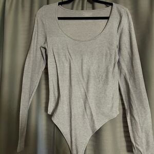 American Eagle Outfitters Gray Long Sleeve Bodysuit